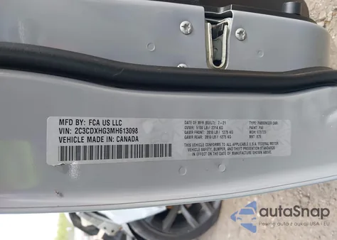 2021 Dodge Charger Gt Rwd from USA, damaged, VIN 2C3CDXHG3MH613098